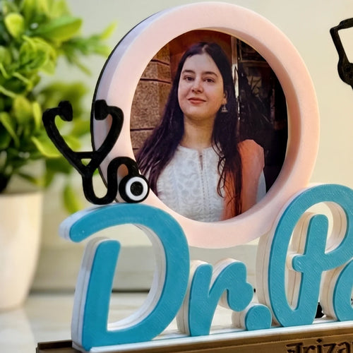 Personalised Doctor Desk Name Plate – First Name & Photo